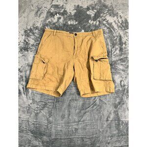Aeropostale Mens Tan Cargo Shorts Size 38 Cotton Casual Summer Wear